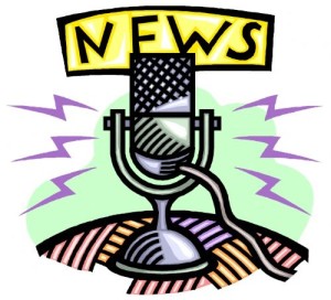 graphic of old style radio microphone with word "News" above